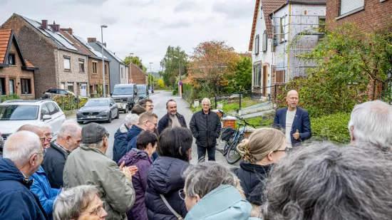 Nieuwe struikelsteen voor Edouard Servranckx in de Processiestraat in Wilsele